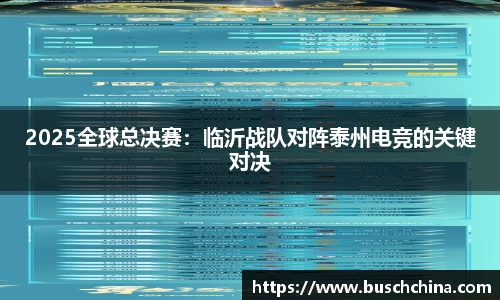 2025全球总决赛：临沂战队对阵泰州电竞的关键对决